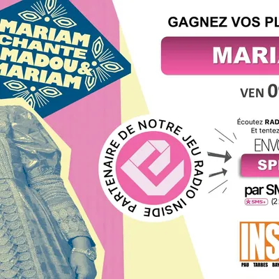 Gagnez vos places pour le concert de Mariam à l'Espace Chambaud à...