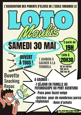 Loto de l'école de Moulis