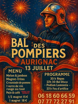 Bal des pompiers à Aurignac 