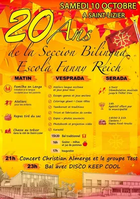 20 ans de la section bilingue de l'école Fanny Reich de St Lizier