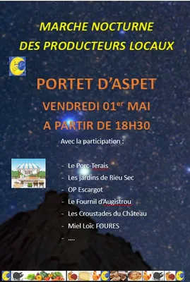 Marché Nocturne des producteurs Locaux à Portet d'Aspet