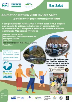 Opération de nettoyage des berges du Salat