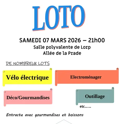 Grand loto associatif à Lorp : une soirée conviviale et riche en lots