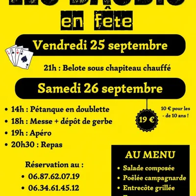 2 jours de fête aux Baudis les 25 et 26 septembre