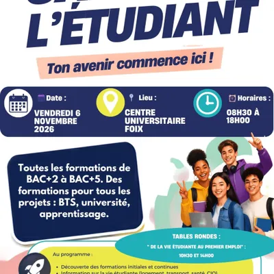 Foix : le Salon de l’Étudiant de l’Ariège revient le 6 novembre 2026