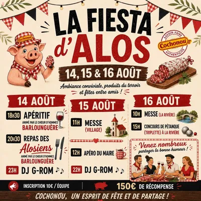 Alos : trois jours de fête du village du 14 au 16 août