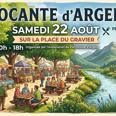 Argein : une grande brocante le samedi 22 août