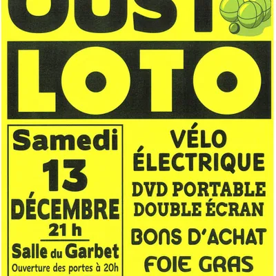 Grand Loto de l’Oust par la Pétanque Haut Salat