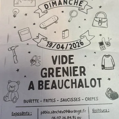 Grand vide-greniers à Beauchalot