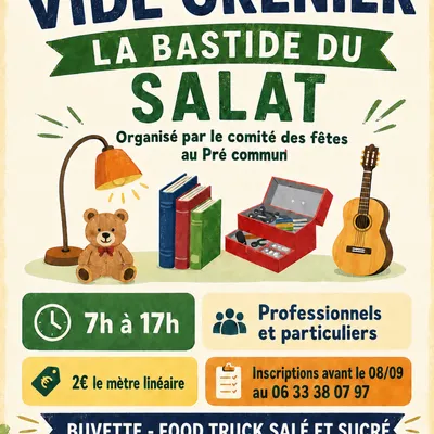 La Bastide-du-Salat organise son vide-greniers le 13 septembre