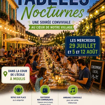 Les Tablées nocturnes reviennent à Moulis pour trois soirées...