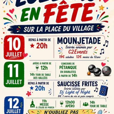 Luzenac : trois jours de fête au village du 10 au 12 juillet