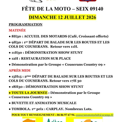 Seix : la Fête de la Moto fera rugir les moteurs le 12 juillet