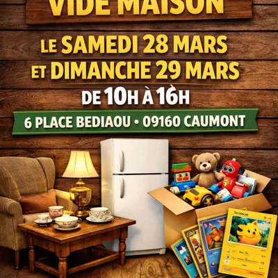 Visite libre et vide-maison à Caumont les 28 et 29 mars