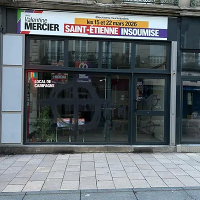 Saint-Etienne : le local de campagne de Valentine Mercier (LFI) tagué