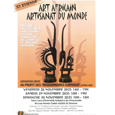 Exposition vente d'art Africain et artisanat du monde à St-Etienne