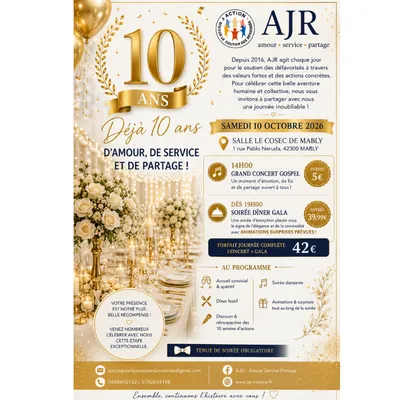 10 ANS DE L'ACTION POUR LA JEUNESSE DU ROANNAIS À MABLY