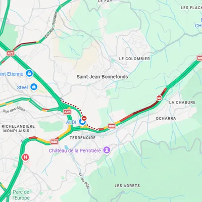 Terrenoire : la bretelle permettant de rejoindre l'A72 fermée