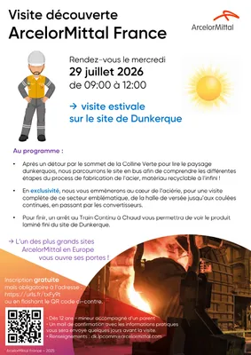 Visite estivale sur le site ArcelorMittal Dunkerque