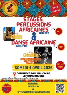 Stage de percussions et danses africaines