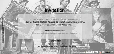 Conférence "Sur les traces de Rose Valland, ou la recherche de...