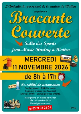 Brocante couverte de l'amicale du personnel de la Mairie de Watten