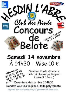 Concours de belote.