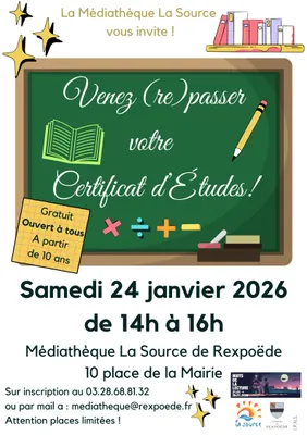 Passez votre Certificat d'études !