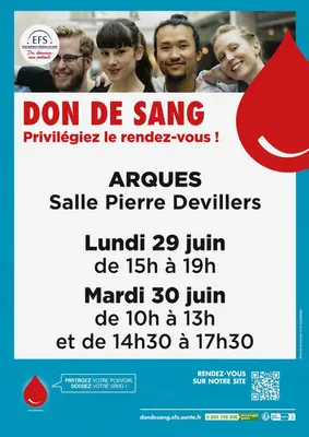 collecte don du sang Arques