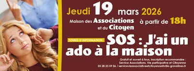 Soirée d'information " SOS: j'ai un ado à la maison"