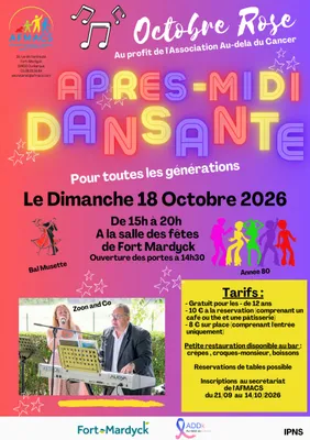 APRES MIDI DANSANTE OCTOBRE ROSE