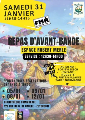 REPAS DE L'AVANT BANDE 