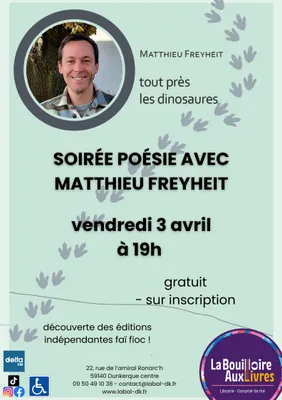 SOIRÉE POÉSIE AVEC MATTHIEU FREYHEIT