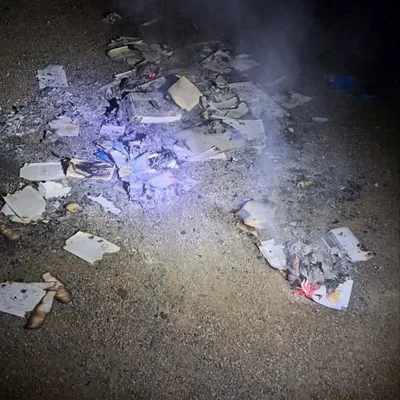Des livres brûlés au niveau du parc d'Armbouts-Cappel