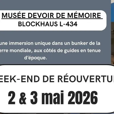 Saint-Omer : Réouverture du Blockhaus L434 à St Omer les 2 et 3 mai