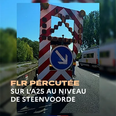Steenvoorde : un véhicule de la Dir embouti sur l'A25