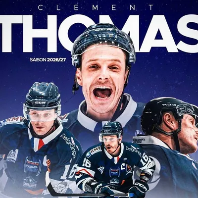 Hockey-sur-glace, Dunkerque : Clément Thomas va enchaîner une 25ème...