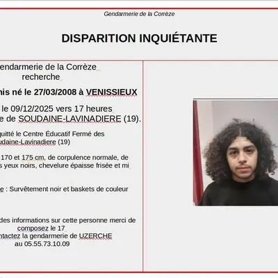 Corrèze : appel à témoins après la disparition d’un adolescent