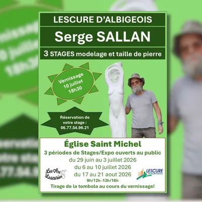 Lescure-d'Albigeois (81) : STAGES DE SCULPTURE DE SERGE SALLAN