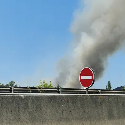 Feu de brousailles près de Montauban
