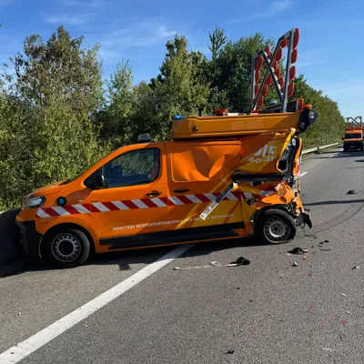A20 : un véhicule de la DIR percuté en intervention