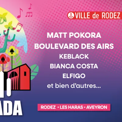 Festivada 2026 : Matt Pokora et Boulevard des airs à Rodez