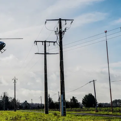 Lozère : les lignes électriques inspectées en hélicoptère