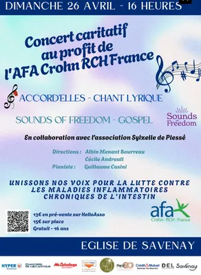 Concert Accord’Elles et Sounds of freedom au profit de l’AFA Crohn RCH