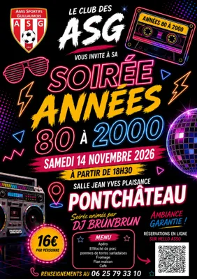 Soirée Années 80 à 2000