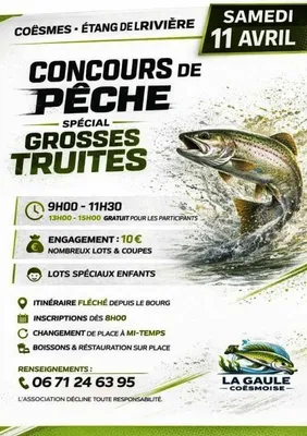 concours de pêche avec lacher de grosses truites