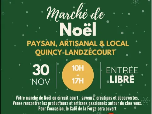 Un marché de noël et du circuit court à QUINCY-LANDZÉCOURT