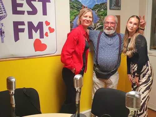 Christine Wolf, Émeline Jung et Raymond Levy, sur EST-FM,  pour...