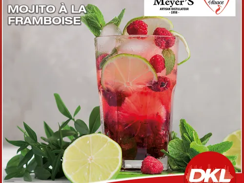 Mojito à la framboise de la distillerie MEYER'S