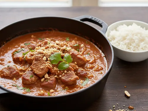 Sauté de porc à la sauce cacahuète